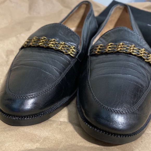 Vintage Chanel Loafers Classic Chain Logo 38.5 - Picture 5 of 7